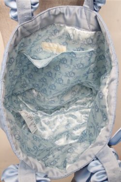 画像4: Maison de FLEUR / シンデレラフリルハンドルトートバッグ  サックス S-26-03-21-018-LO-BG-HR-ZS