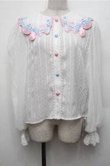 Sakya Lolita / スウィートハートブラウス  白 S-26-03-21-022-LO-BL-AS-ZS