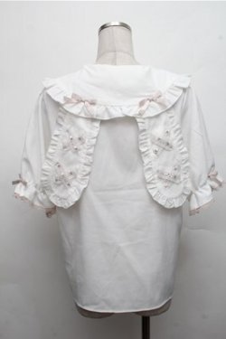 画像2: DearMyLove / ヨークフリルはしごレースうさみみブラウス LL 白 S-26-03-21-024-EL-BL-AS-ZS