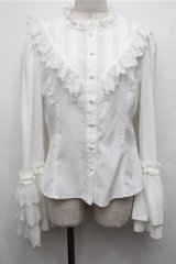 Hoshibako Works / 星夜の旅　姫袖ブラウス  白 S-26-03-21-027-LO-BL-AS-ZS