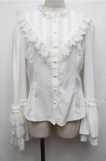 画像1: Hoshibako Works / 星夜の旅　姫袖ブラウス  白 S-26-03-21-027-LO-BL-AS-ZS (1)