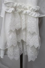 画像5: Hoshibako Works / 星夜の旅　姫袖ブラウス  白 S-26-03-21-027-LO-BL-AS-ZS (5)