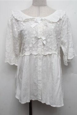 画像1: 中国ロリータ / チュニックワンピース  白 S-26-03-21-028-LO-OP-AS-ZS