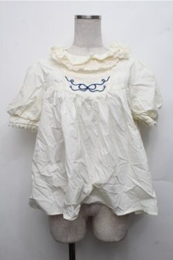 画像1: Hoshibako Works / ポルト・フレスカ リボン刺繍ブラウス  オフ S-26-03-21-030-LO-BL-AS-ZS