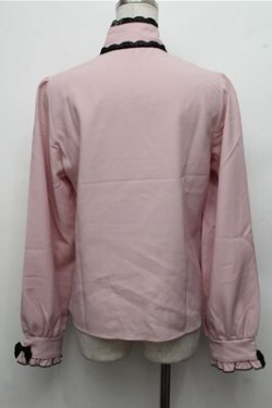 画像2: DearMyLove / レースふちどりボウタイリボンフリルブラウス L ピンク S-26-03-21-031-EL-BL-AS-ZS