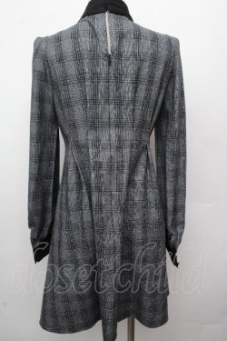 画像2: EAT ME / シャツカラーデコルテワンピース  グレーｘ黒 S-26-03-23-039-LO-OP-AS-ZS