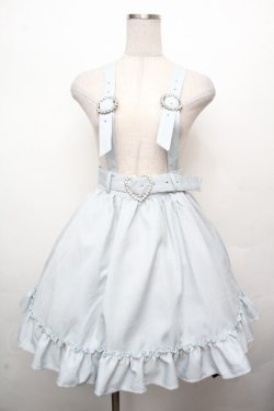 画像1: DearMyLove / ストーンバックルサスフリルスカート  サックス S-26-03-23-048-EL-SK-HR-ZS