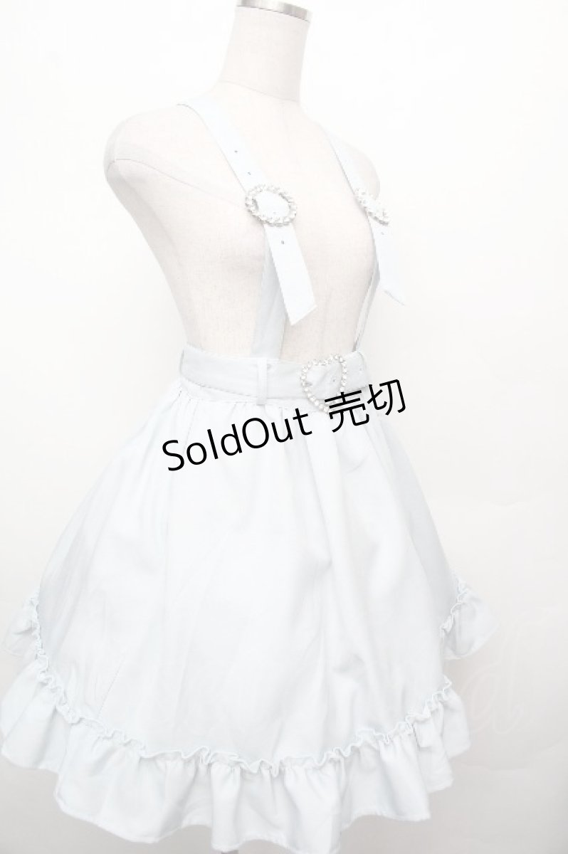画像3: DearMyLove / ストーンバックルサスフリルスカート  サックス S-26-03-23-048-EL-SK-HR-ZS (3)
