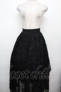 axes femme / レースサーキュラースカート  黒 S-26-03-23-052-AX-SK-HR-ZS