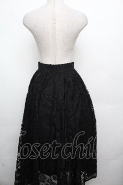 画像2: axes femme / レースサーキュラースカート  黒 S-26-03-23-052-AX-SK-HR-ZS