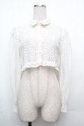 axes femme POETIQUE / チャイナボタンレースブラウス  白 S-26-03-23-006-AX-BL-AS-ZS
