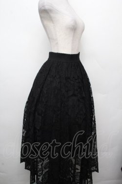 画像3: axes femme / レースサーキュラースカート  黒 S-26-03-23-052-AX-SK-HR-ZS