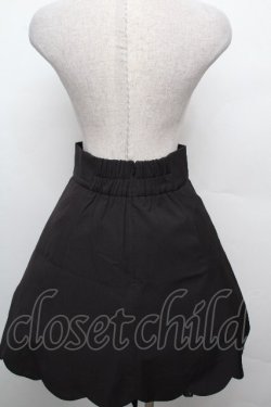 画像2: Ank Rouge / 裾スカラップリボンスカート  黒 S-26-03-23-055-CA-PA-HR-ZS