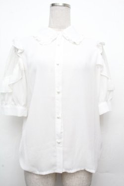 画像1: Rojita / レース切替ブラウス  白 S-26-03-23-007-LO-BL-AS-ZS