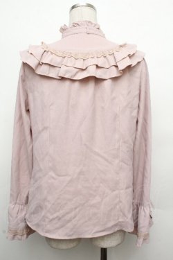 画像2: axes femme / フリル袖ブラウス  ピンク S-26-03-23-012-AX-BL-AS-ZS