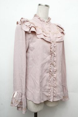 画像3: axes femme / フリル袖ブラウス  ピンク S-26-03-23-012-AX-BL-AS-ZS