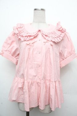 画像1: LOLITA / フリルブラウス  ピンク S-26-03-23-013-LO-BL-AS-ZS