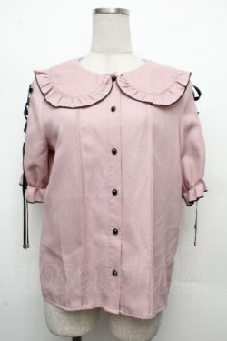 画像1: MA*RS / 袖スピンドル丸襟ブラウス  ピンク S-26-03-23-016-EL-BL-HR-ZS