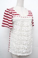 画像3: axes femme / /ボーダーカットソー  赤ｘ白 S-26-03-23-019-AX-TO-AS-ZS (3)