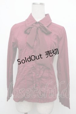 画像1: axes femme / ローズ刺繍フリルブラウス  オフ S-26-03-23-020-AX-BL-AS-ZS