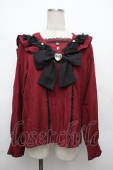 DearMyLove / ハートリボンたっぷりフリルセーラーブラウス  赤 S-26-03-23-021-EL-BL-AS-ZS