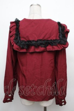 画像2: DearMyLove / ハートリボンたっぷりフリルセーラーブラウス  赤 S-26-03-23-021-EL-BL-AS-ZS