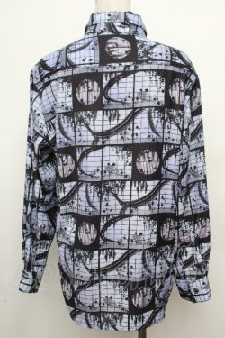 画像2: AXES-X / 影絵柄プリントシャツ  パープル S-26-03-23-024-LO-BL-HR-ZS