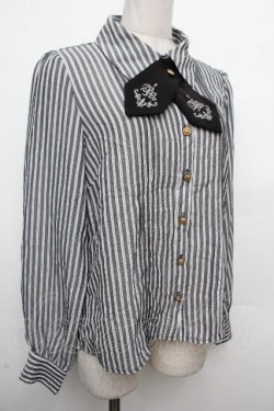 画像3: Amavel / ストライプブラウス  グレー S-26-03-23-026-CA-BL-AS-ZS