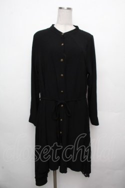 画像1: axes femme / サイドレース切替ワンピース  黒 S-26-03-23-027-AX-BL-AS-ZS