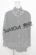 LOLITA / レース切替ブラウス  黒 S-26-03-23-029-LO-TO-AS-ZS