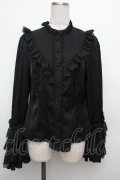 Hoshibako Works / 星夜の旅　姫袖ブラウス  黒 S-26-03-23-030-LO-BL-AS-ZS
