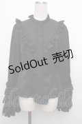 Hoshibako Works / 星夜の旅　姫袖ブラウス  黒 S-26-03-23-030-LO-BL-AS-ZS