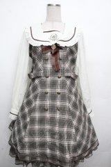 Amavel / Histoire Emblemフリルセーラーワンピース  オフｘカーキ S-26-03-23-034-CA-OP-HR-ZS