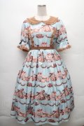 axes femme kawaii / お菓子の家柄ワンピース  ミント S-26-03-24-001-AX-BL-HR-ZS