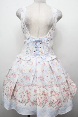 画像1: LIZ LISA / フラワー＆チェック柄ジャンスカ  サックス S-26-03-24-028-LO-OP-HR-ZS