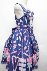 画像3: Angelic Pretty / Candy Ornamentジャンパースカート  ネイビー S-26-03-24-037-AP-OP-SA-ZS (3)