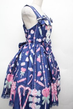 画像3: Angelic Pretty / Candy Ornamentジャンパースカート  ネイビー S-26-03-24-037-AP-OP-SA-ZS