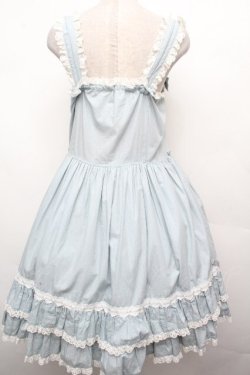 画像2: metamorphose / 裾フリルジャンパースカート（水玉）  サックス S-26-03-24-039-ME-OP-HR-ZS