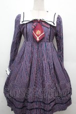 画像1: Angelic Pretty / Universityワンピース  紺ｘ赤 S-26-03-24-041-AP-OP-AS-ZS (1)