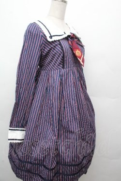 画像3: Angelic Pretty / Universityワンピース  紺ｘ赤 S-26-03-24-041-AP-OP-AS-ZS