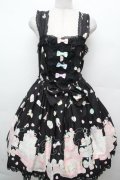 Angelic Pretty / Decoration Dream後ろフリルジャンパースカート  黒 S-26-03-24-043-AP-OP-SZ-ZS