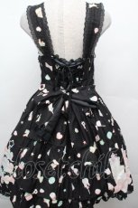 画像2: Angelic Pretty / Decoration Dream後ろフリルジャンパースカート  黒 S-26-03-24-043-AP-OP-SZ-ZS (2)