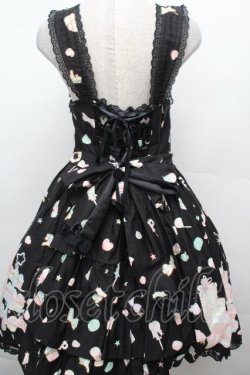 画像2: Angelic Pretty / Decoration Dream後ろフリルジャンパースカート  黒 S-26-03-24-043-AP-OP-SZ-ZS