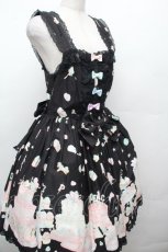 画像3: Angelic Pretty / Decoration Dream後ろフリルジャンパースカート  黒 S-26-03-24-043-AP-OP-SZ-ZS (3)