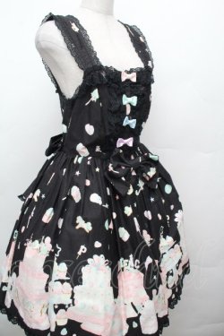 画像3: Angelic Pretty / Decoration Dream後ろフリルジャンパースカート  黒 S-26-03-24-043-AP-OP-SZ-ZS