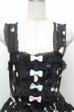 画像4: Angelic Pretty / Decoration Dream後ろフリルジャンパースカート  黒 S-26-03-24-043-AP-OP-SZ-ZS (4)