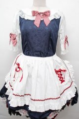 BABY,THE STARS SHINE BRIGHT / りんちゃんのグレーテルワンピースセット  白Ｘ紺Ｘ赤 S-26-03-24-046-BA-OP-SA-ZS