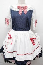画像6: BABY,THE STARS SHINE BRIGHT / りんちゃんのグレーテルワンピースセット  白Ｘ紺Ｘ赤 S-26-03-24-046-BA-OP-SA-ZS (6)