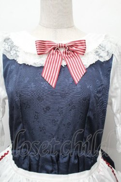 画像4: BABY,THE STARS SHINE BRIGHT / りんちゃんのグレーテルワンピースセット  白Ｘ紺Ｘ赤 S-26-03-24-046-BA-OP-SA-ZS