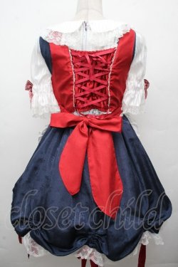 画像8: BABY,THE STARS SHINE BRIGHT / りんちゃんのグレーテルワンピースセット  白Ｘ紺Ｘ赤 S-26-03-24-046-BA-OP-SA-ZS